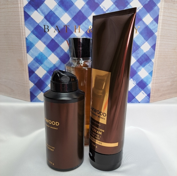 BATH & BODY WORKS 'TEAKWOOD' 3-PIECE GIFT SET BODY WASH, LOTION & MIST - Picture 3 of 16